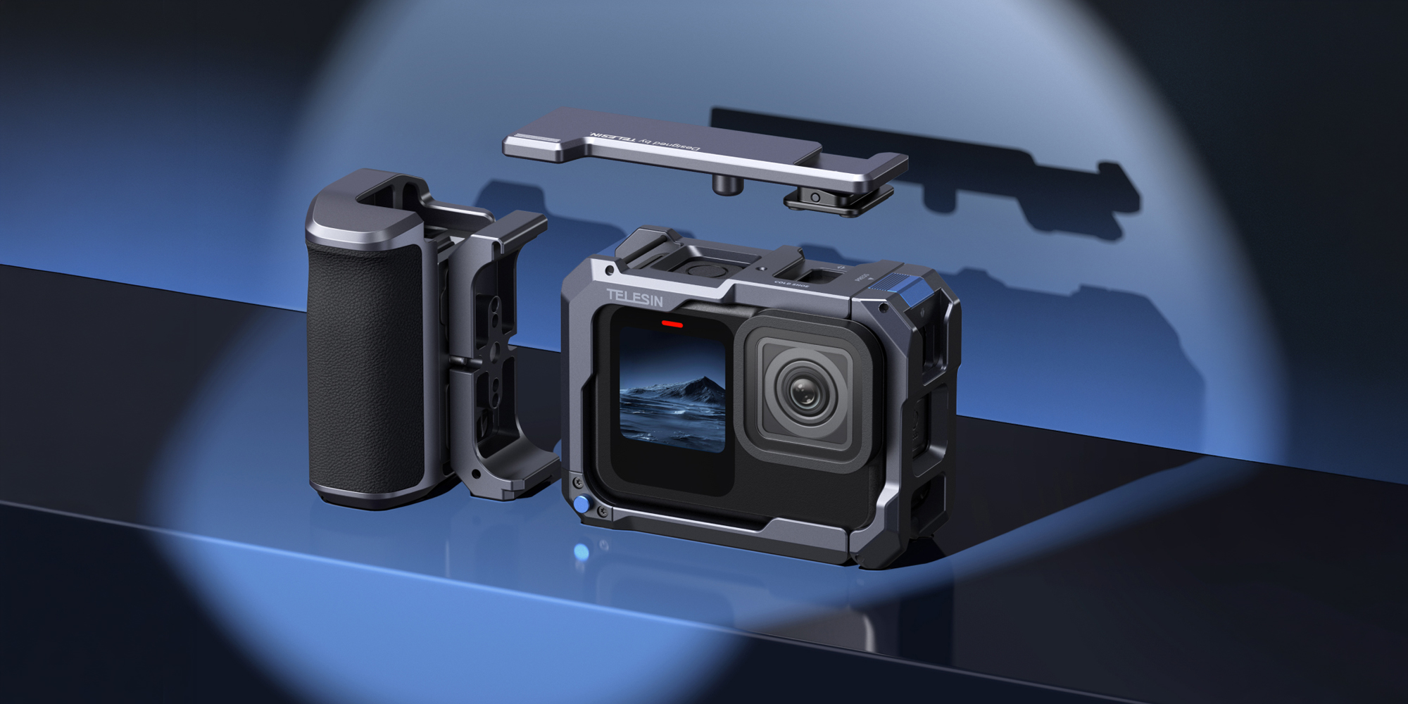 Ramka montażowa z gripem Telesin S6-FMS-26-TGP do kamer GoPro Hero 9 / 10 / 11 / 12 / 13